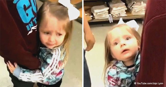Little girl mistakes store mannequin for her big brother