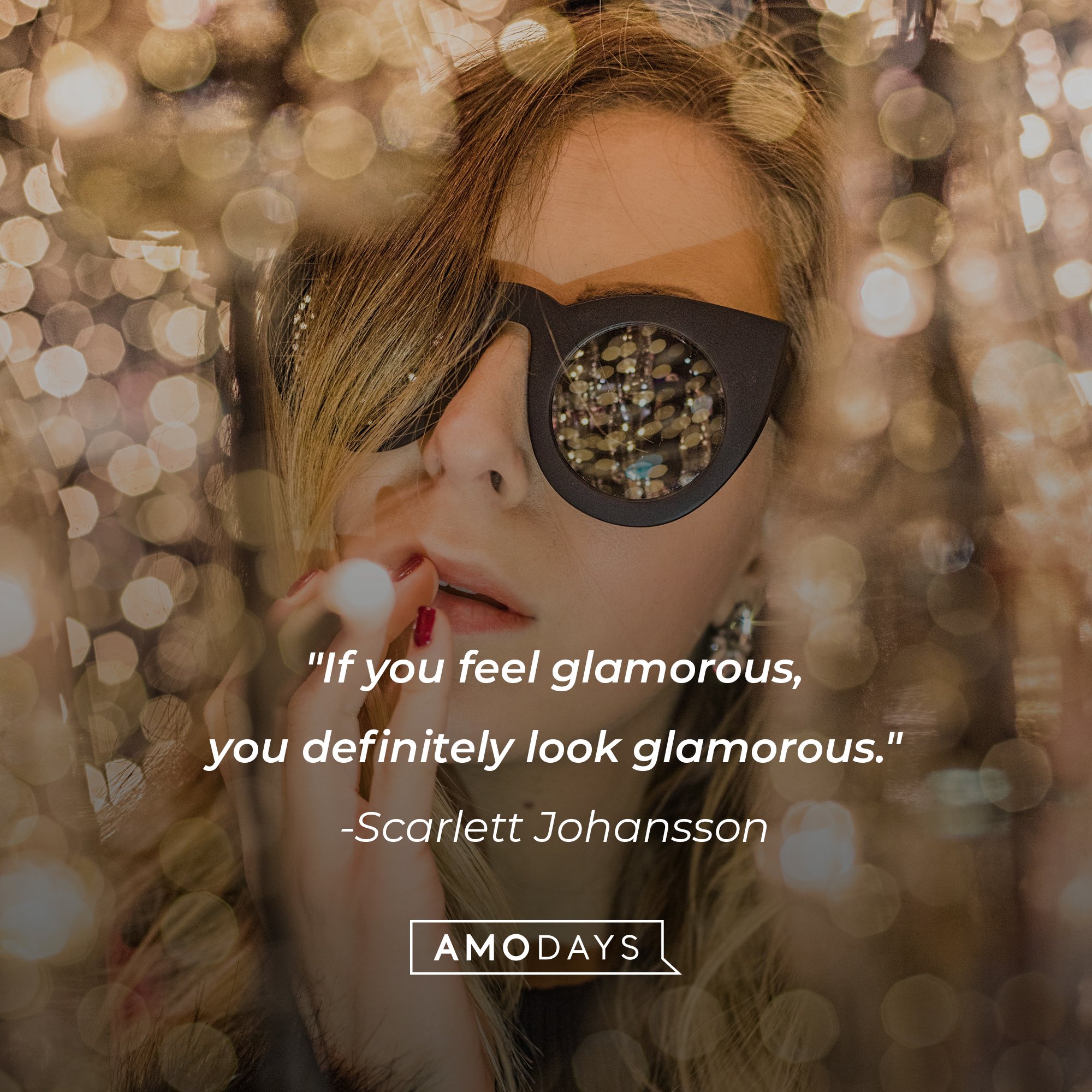 Scarlett Johansson's quote: "If you feel glamorous, you definitely look glamorous." | Image: AmoDays