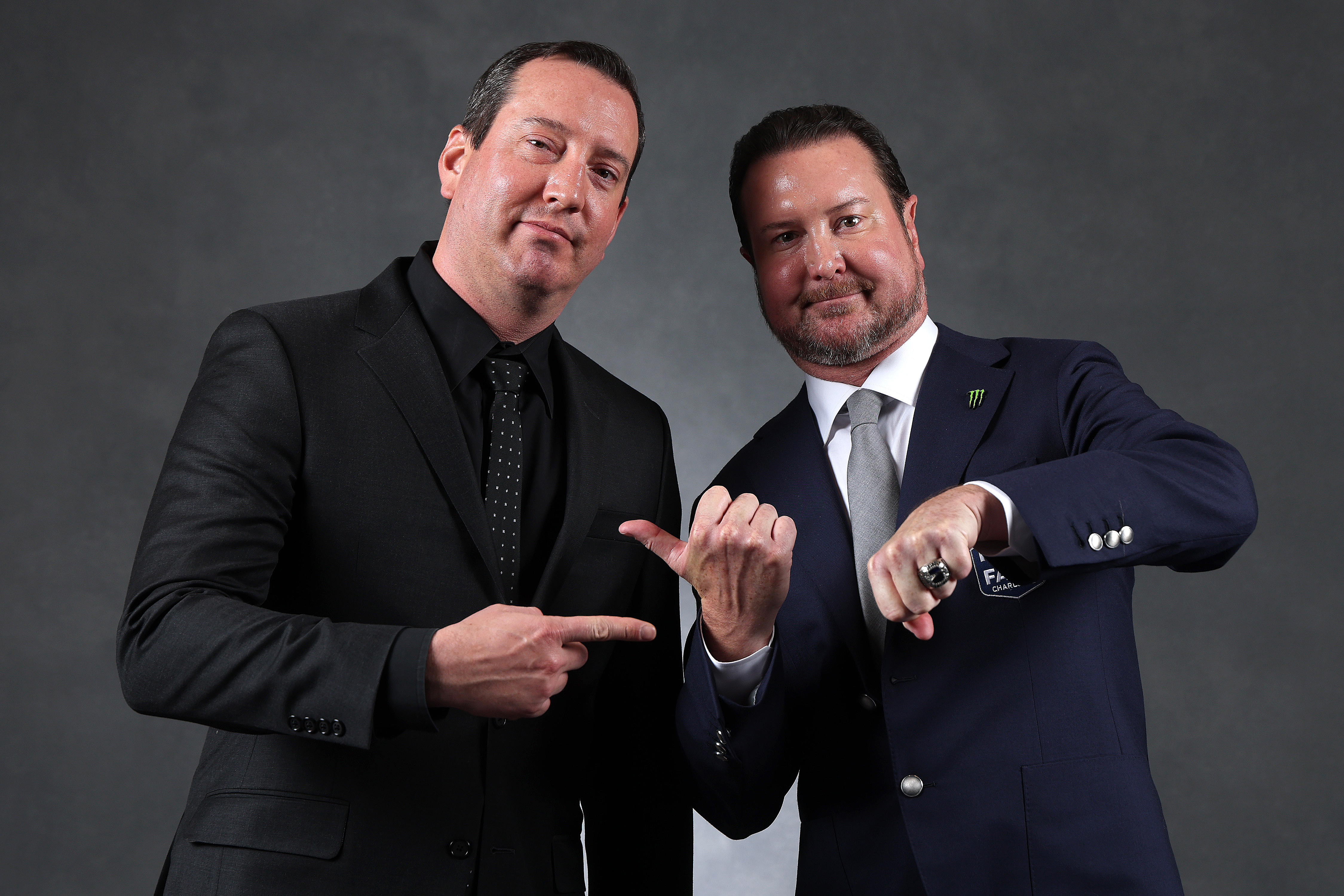 Kurt Busch and his brother, Kyle Busch. | Source: Getty Images