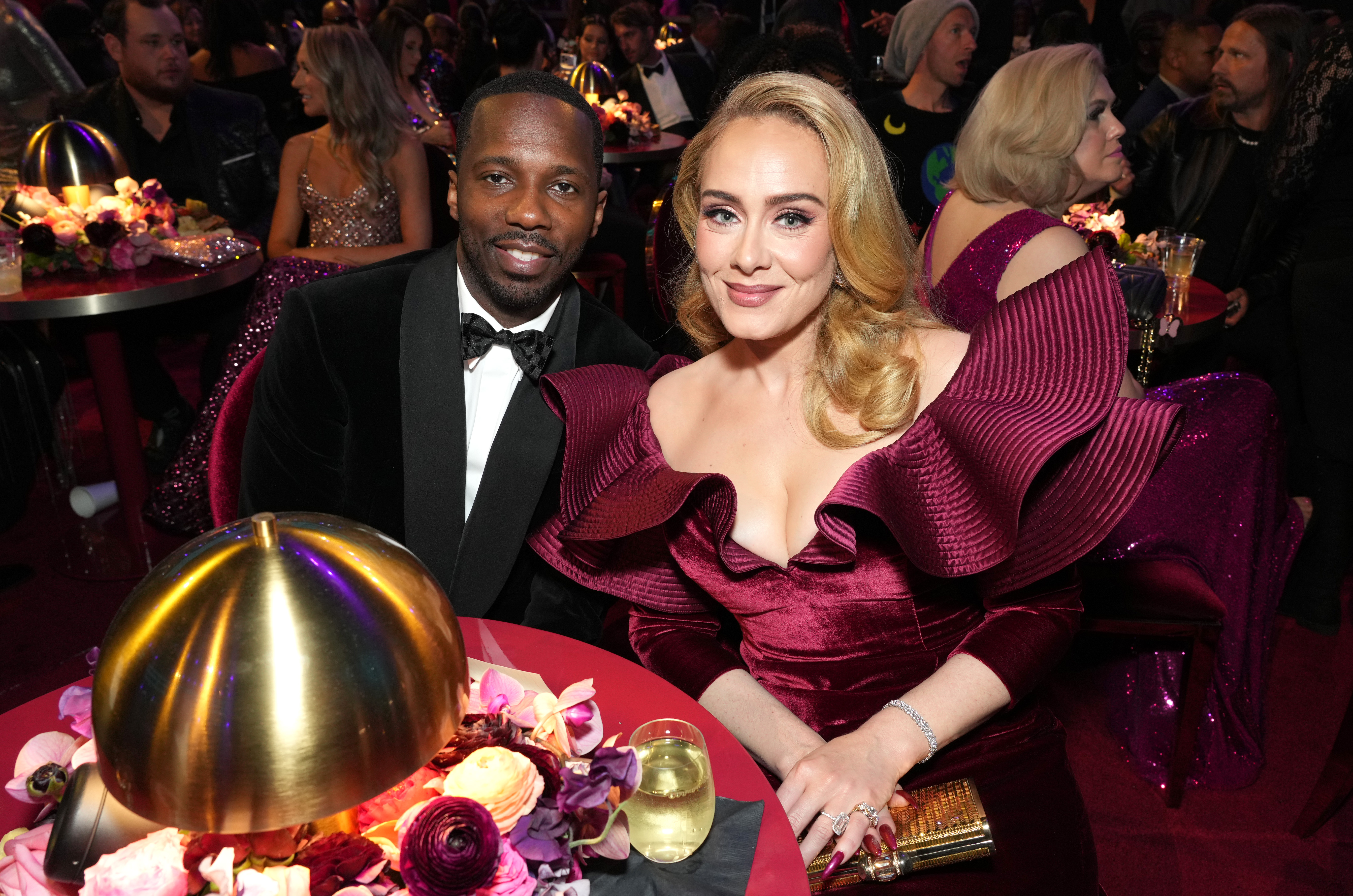 Rich Paul and Adele attend the 65th GRAMMY Awards in Los Angeles, California on February 05, 2023 | Source: Getty Images