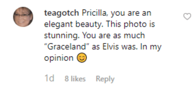 Fan’s comment on Pricilla Preseley’s post. | Source: Instagram/priscillapresley