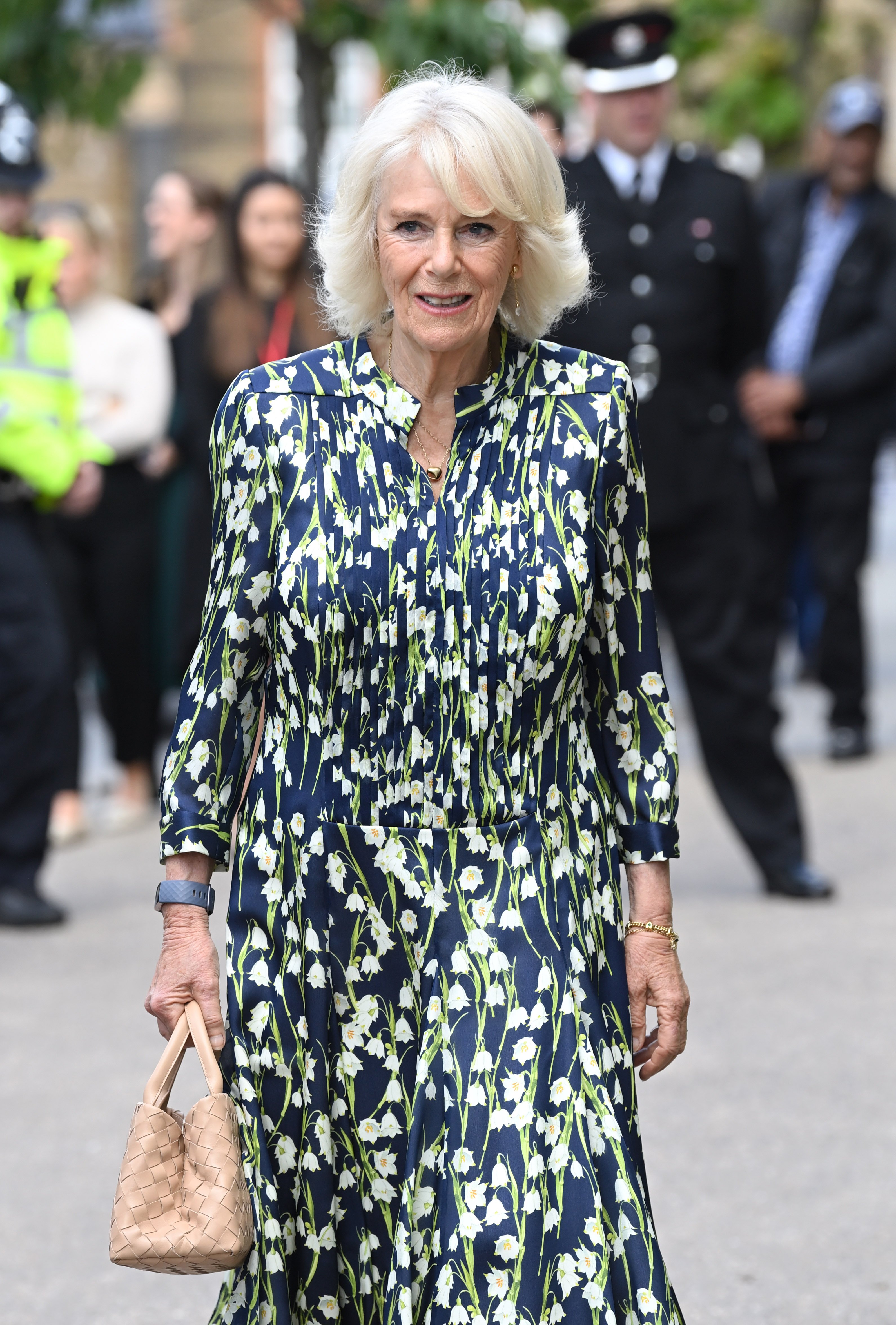 Camilla, Duchess of Cornwall during a visit to Clapham old town with Prince Charles, Prince of Wales on May 27, 2021 in Clapham, England | Source: Getty Images