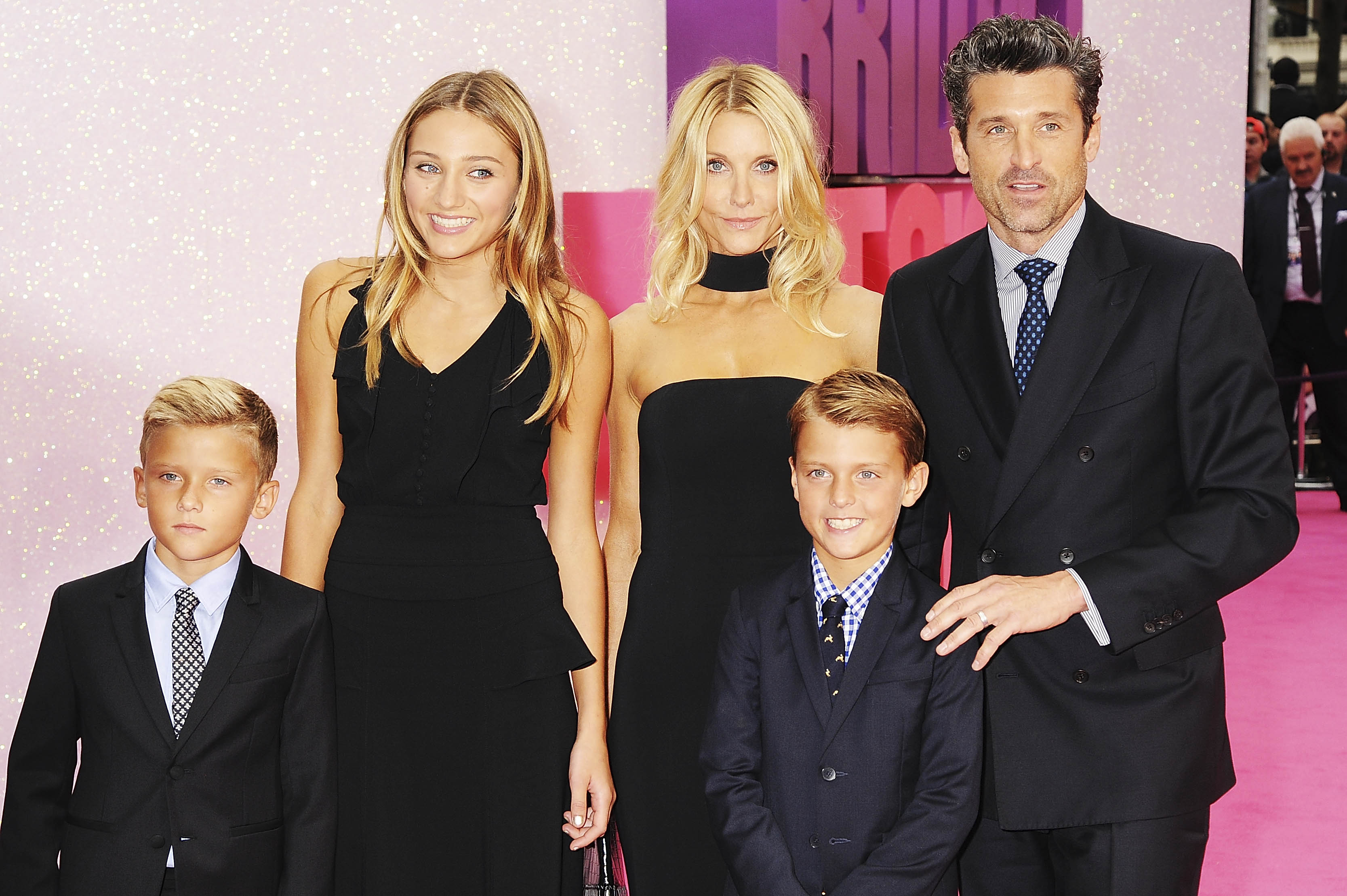 Patrick Dempsey with wife Jillian and children during the world premiere of "Bridget Jones's Baby" in London, England on September 5, 2016 | Source: Getty Images
