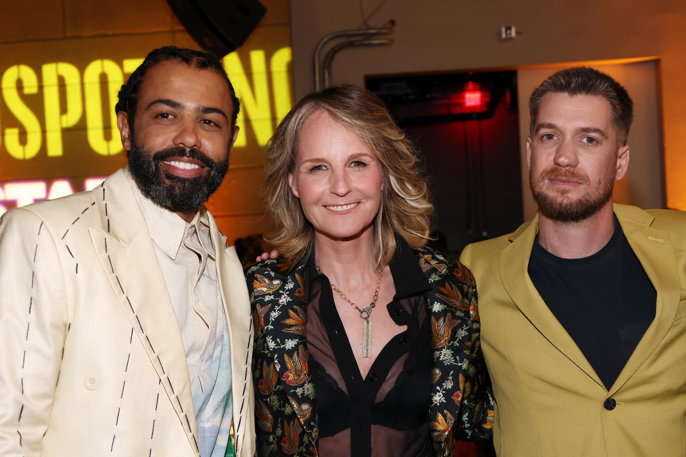 Daveed Diggs, Helen Hunt and Rafael Casal in Los Angeles, California on April 11, 2023 | Source: Getty Images