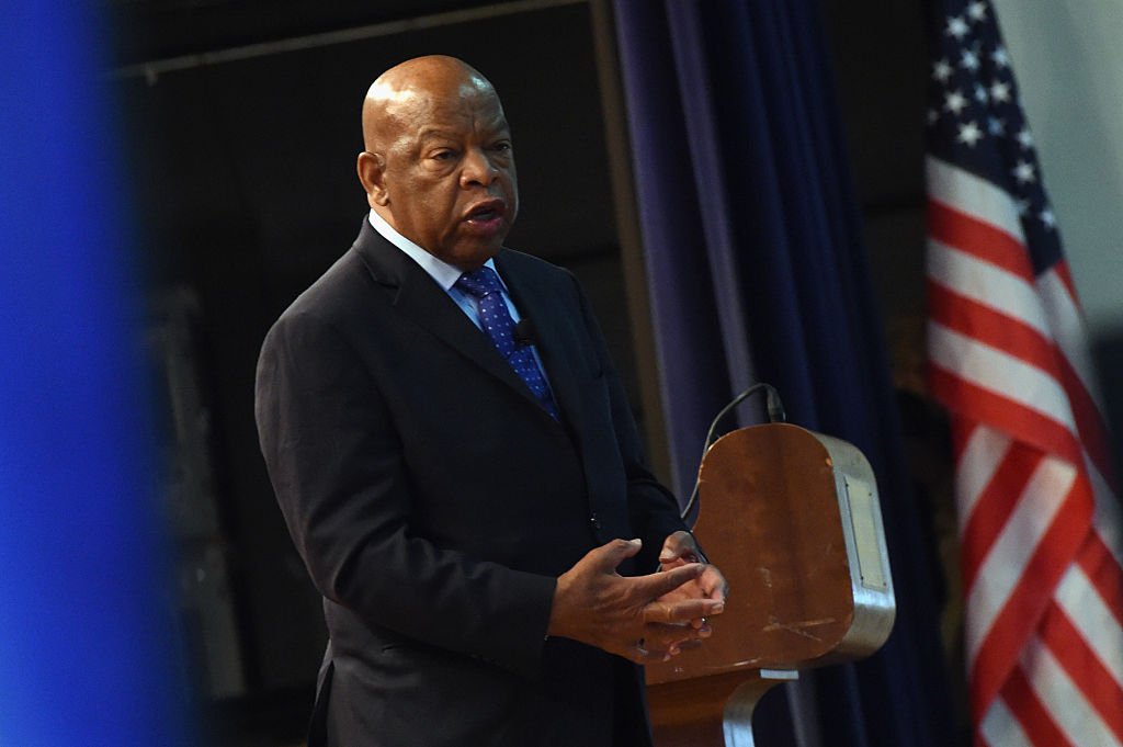  Congressman John Lewis chats with addresses audience attending Nashville Public Library Award to Civil Rights Icon Congressman John Lewis - Literary Award on November 19, 2016 | Photo: Getty Images