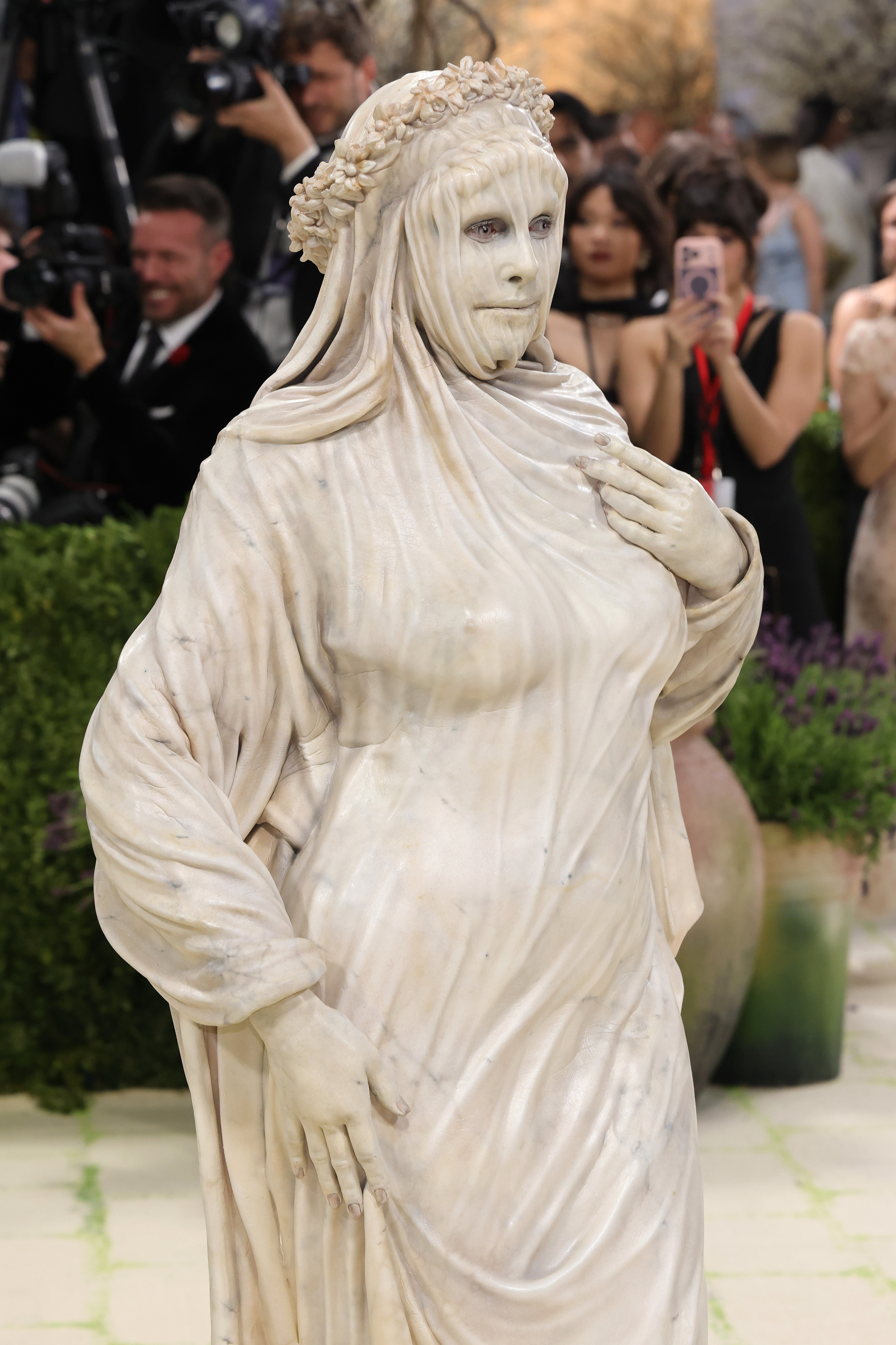The veiled model at the 2026 Met Gala celebrating "Costume Art" at the Metropolitan Museum of Art on May 04, 2026 in New York City | Source: Getty Images