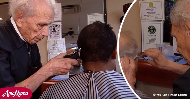 Meet the world’s oldest barber who has been cutting hair for 97 years and doesn’t plan to stop