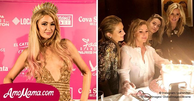 Paris Hilton's mom astonishes with her beauty while her daughter flaunts her cleavage 