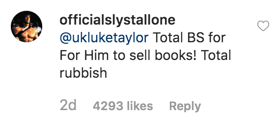 Sylvester Stallone responds to a fans question about allegations in `Elton John's memoir, "Me," that he had a with Richard Here over Princess Diana | Source: instagram.com/officialslystallone