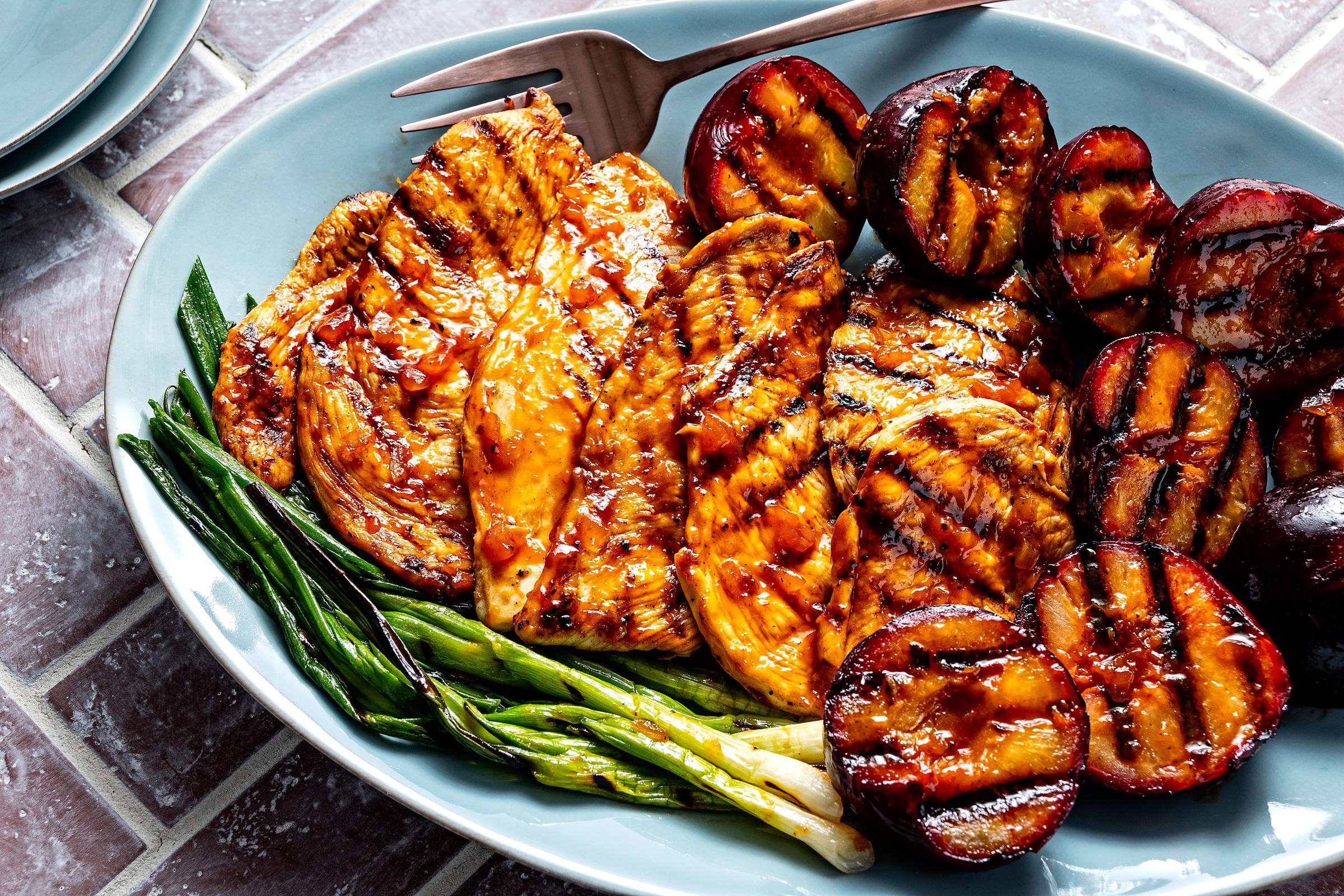 Apricot-glazed grilled chicken; photo taken in Washington, D.C., on May 6, 2024. | Source: Getty Images
