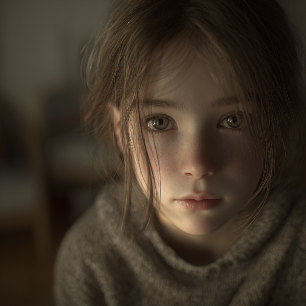 A quiet young girl | Source: Midjourney