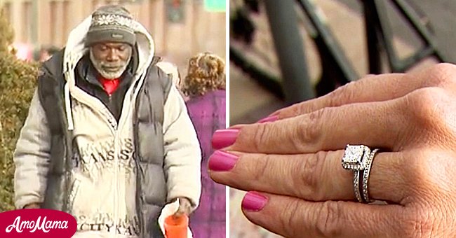 A man on the street and an engagement ring | Source: Shutterstock