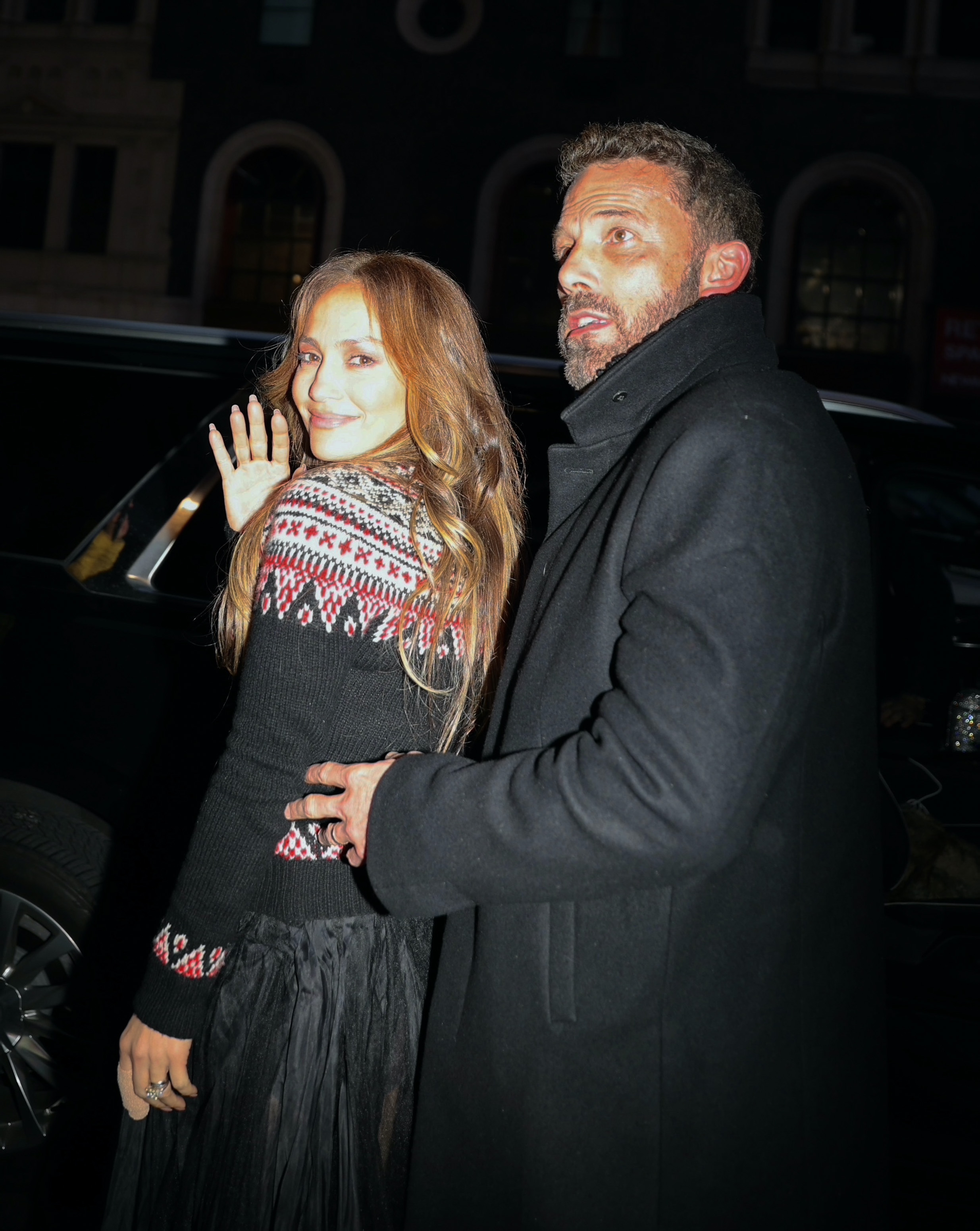 Jennifer Lopez and Ben Affleck in New York City on November 25, 2022 in New York City | Source: Getty Images