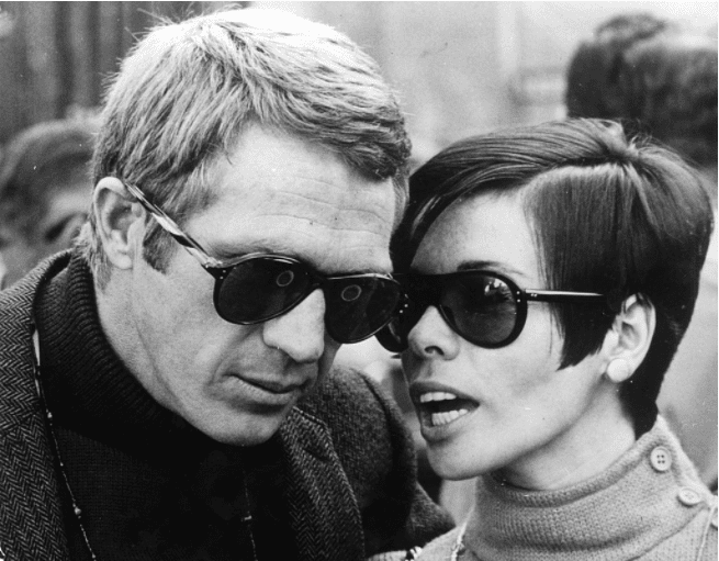 Schauspieler Steve McQueen mit seiner ersten Frau Neile Adams 1968 in San Francisco. | Quelle: Getty Images