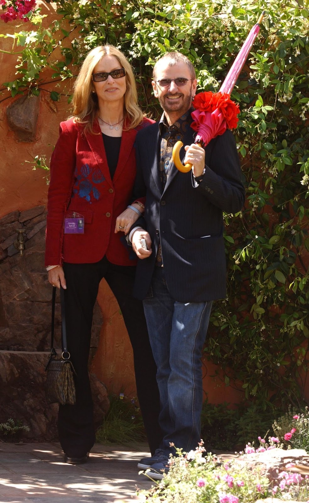 Barbara Bach and Ringo Starr at the 2005 Chelsea Flower Show in London, England. | Source: Getty Images