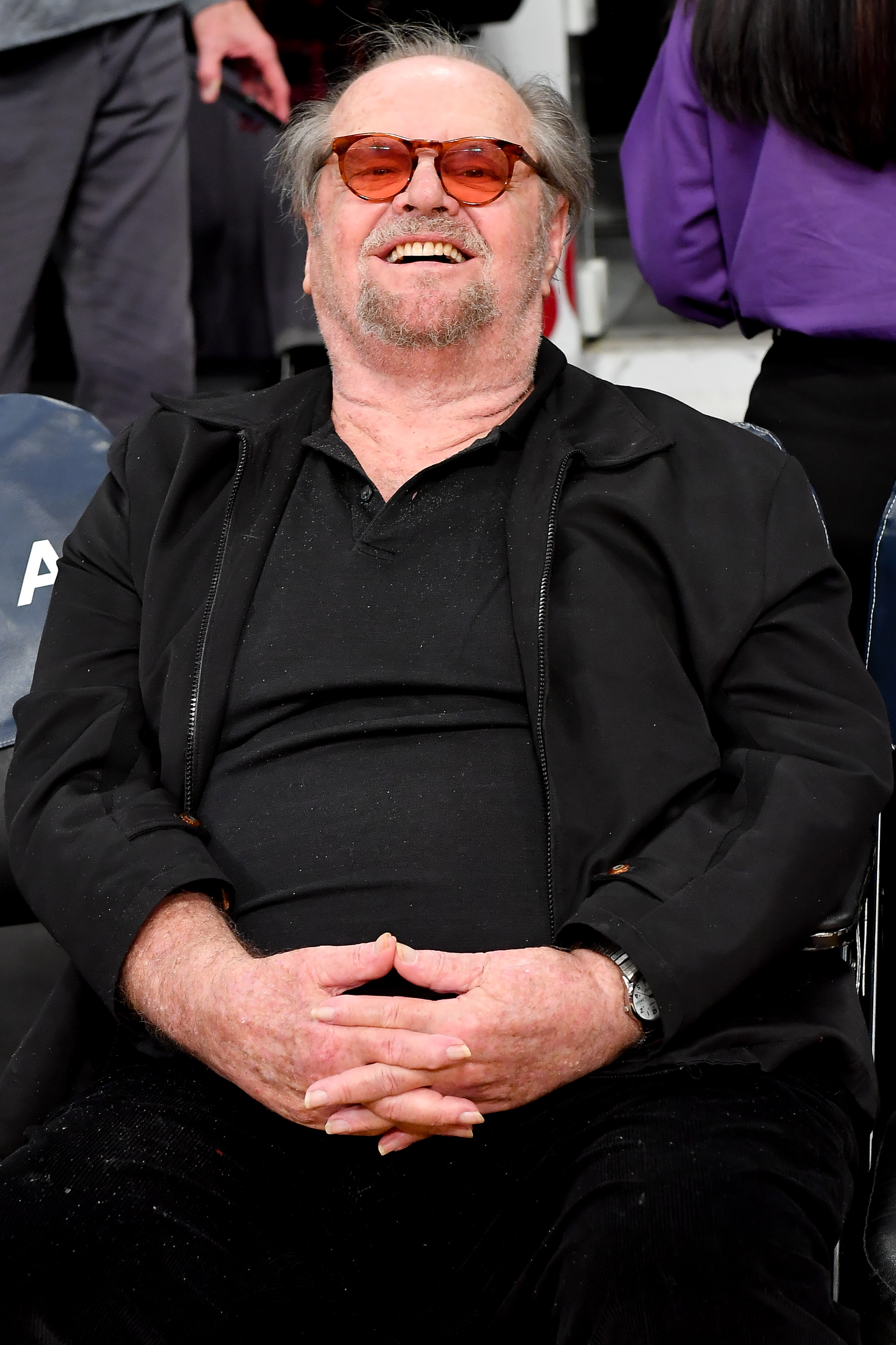 Jack Nicholson bei einem Spiel der LA Lakers in Los Angeles 2020 | Quelle: Getty Images