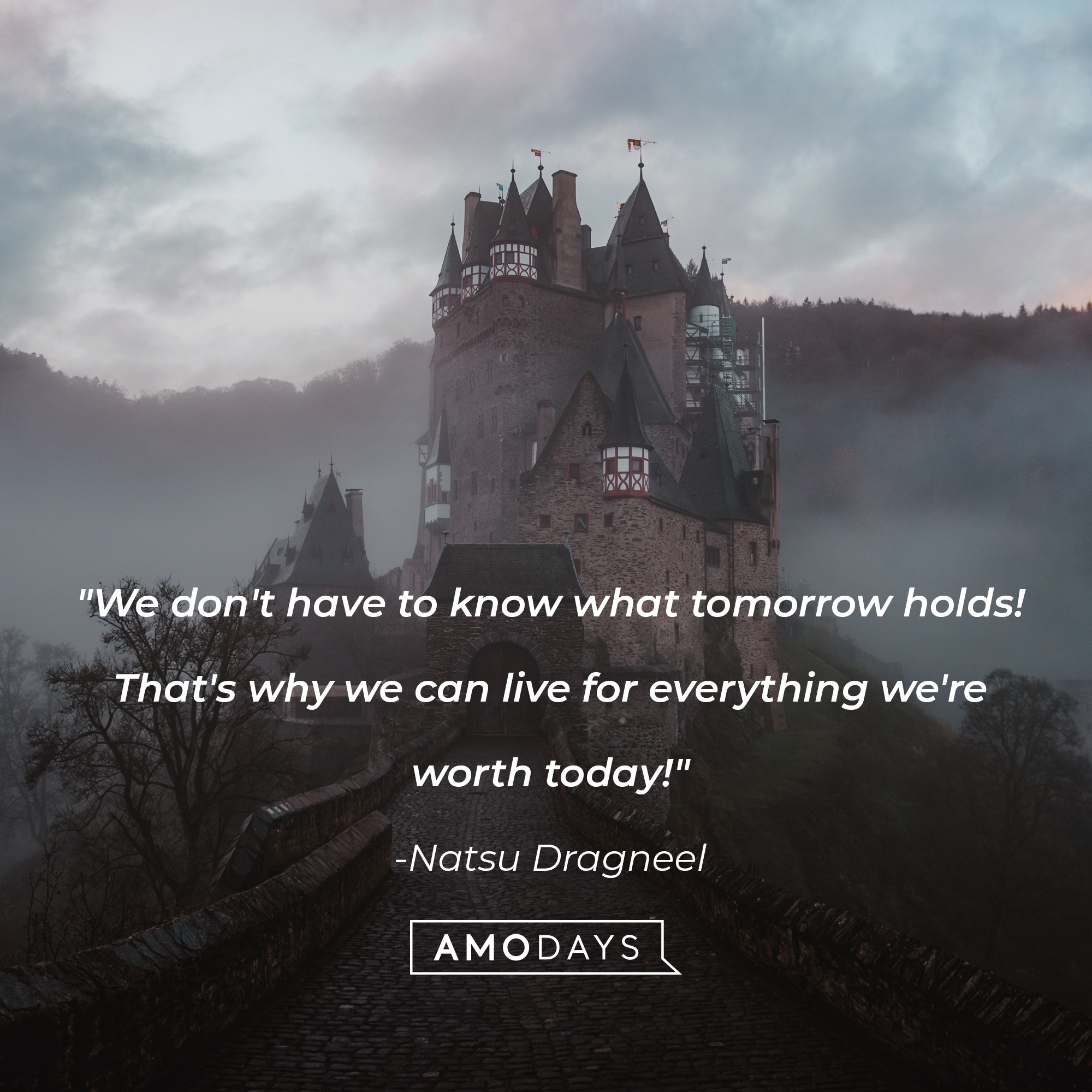 Natsu Dragneel's quote: "We don't have to know what tomorrow holds! That's why we can live for everything we're worth today!" | Image: Unsplash