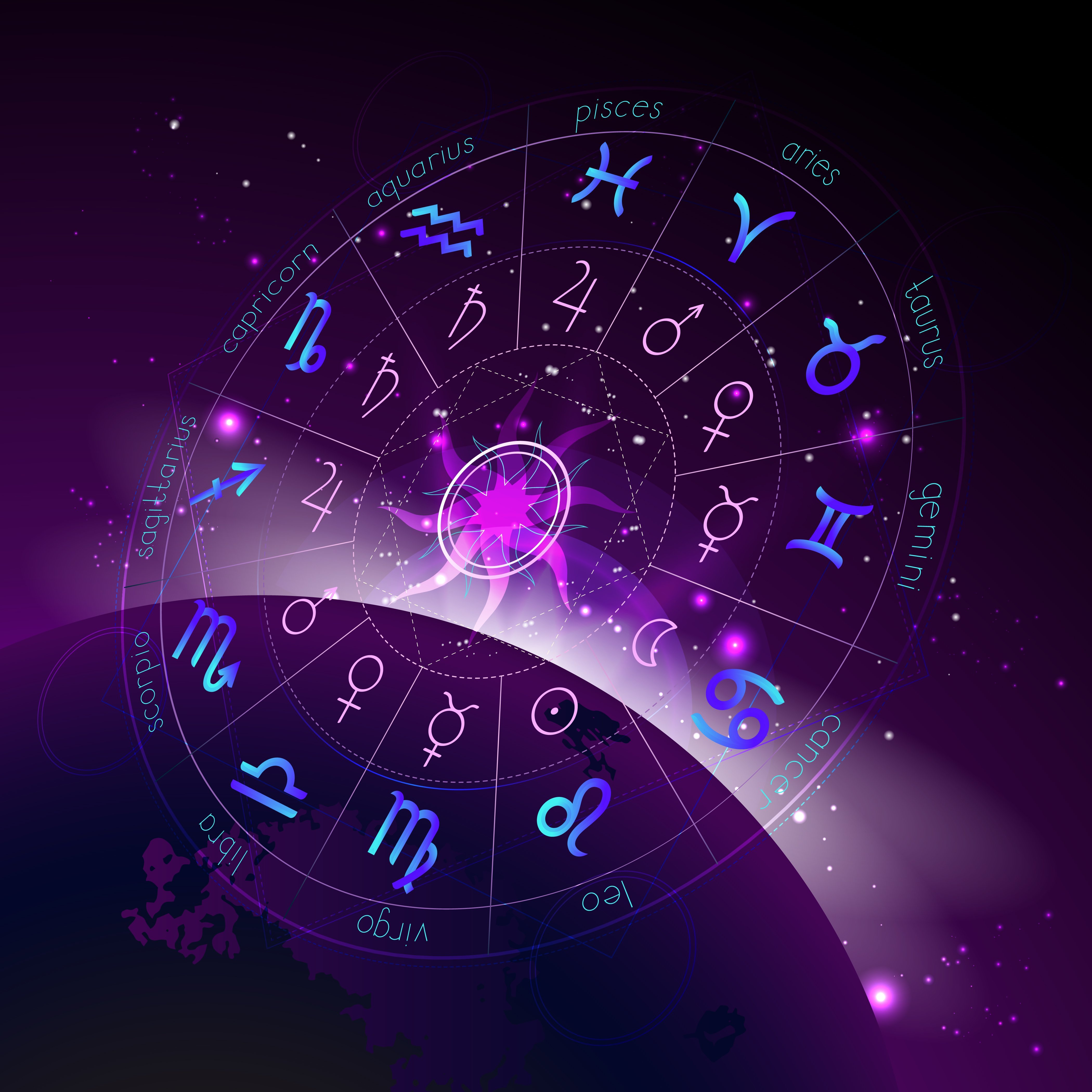 Los 12 signos del zodíaco en una rueda. | Foto: Shutterstock Los 12 signos del zodíaco en una rueda. | Foto: Shutterstock