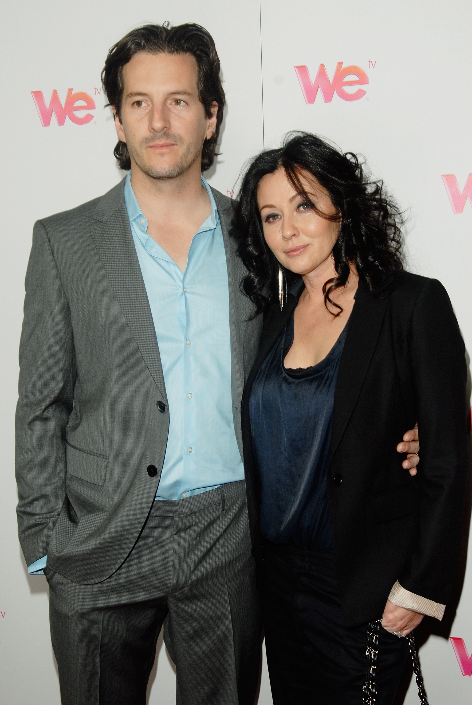 Kurt Iswarienko and Shannen Doherty arrive at TCA winter press tour - We TV "Family Affair" dinner in Pasadena, California, on January 13, 2012. | Source: Getty Images