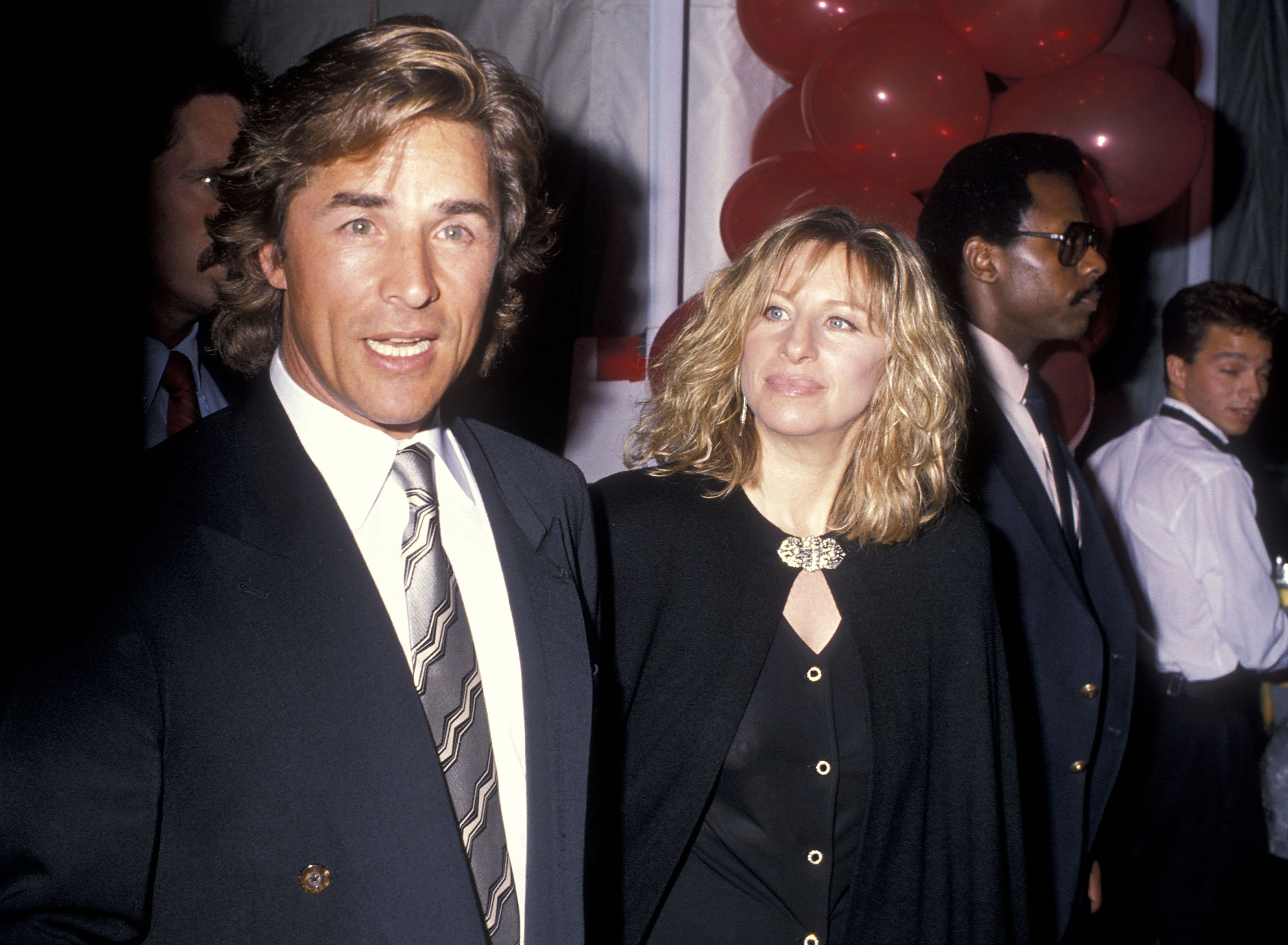Don Johnson and Barbra Streisand attend the "Sweet Hearts Dance" Westwood premiere and after-party in Westwood, California on September 18, 1988 | Source: Getty Images