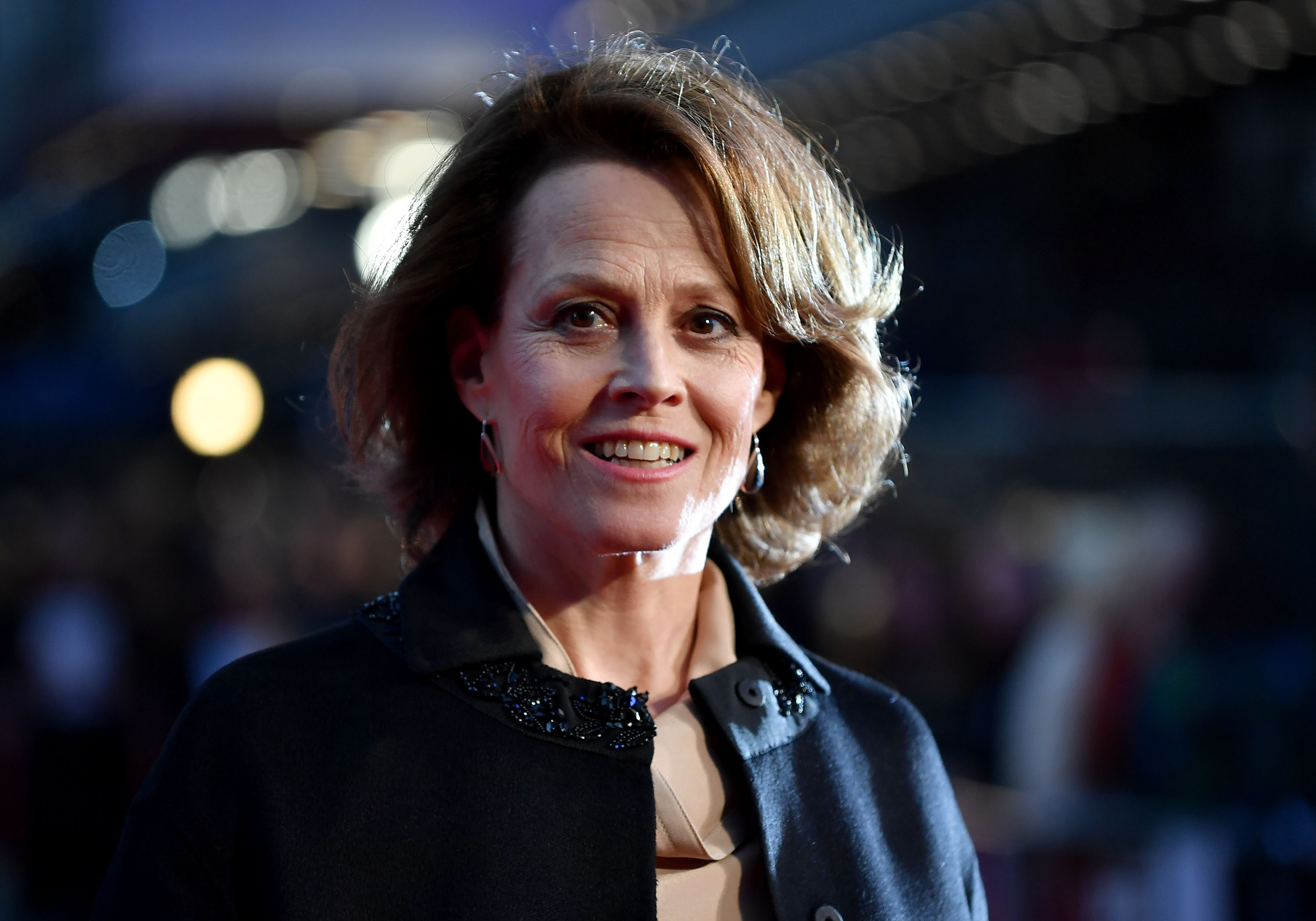 Sigourney Weaver at "A Monster Calls" May Fair Hotel Gala screening during the 60th BFI London Film Festival on October 6, 2016, in London, England | Source: Getty Images