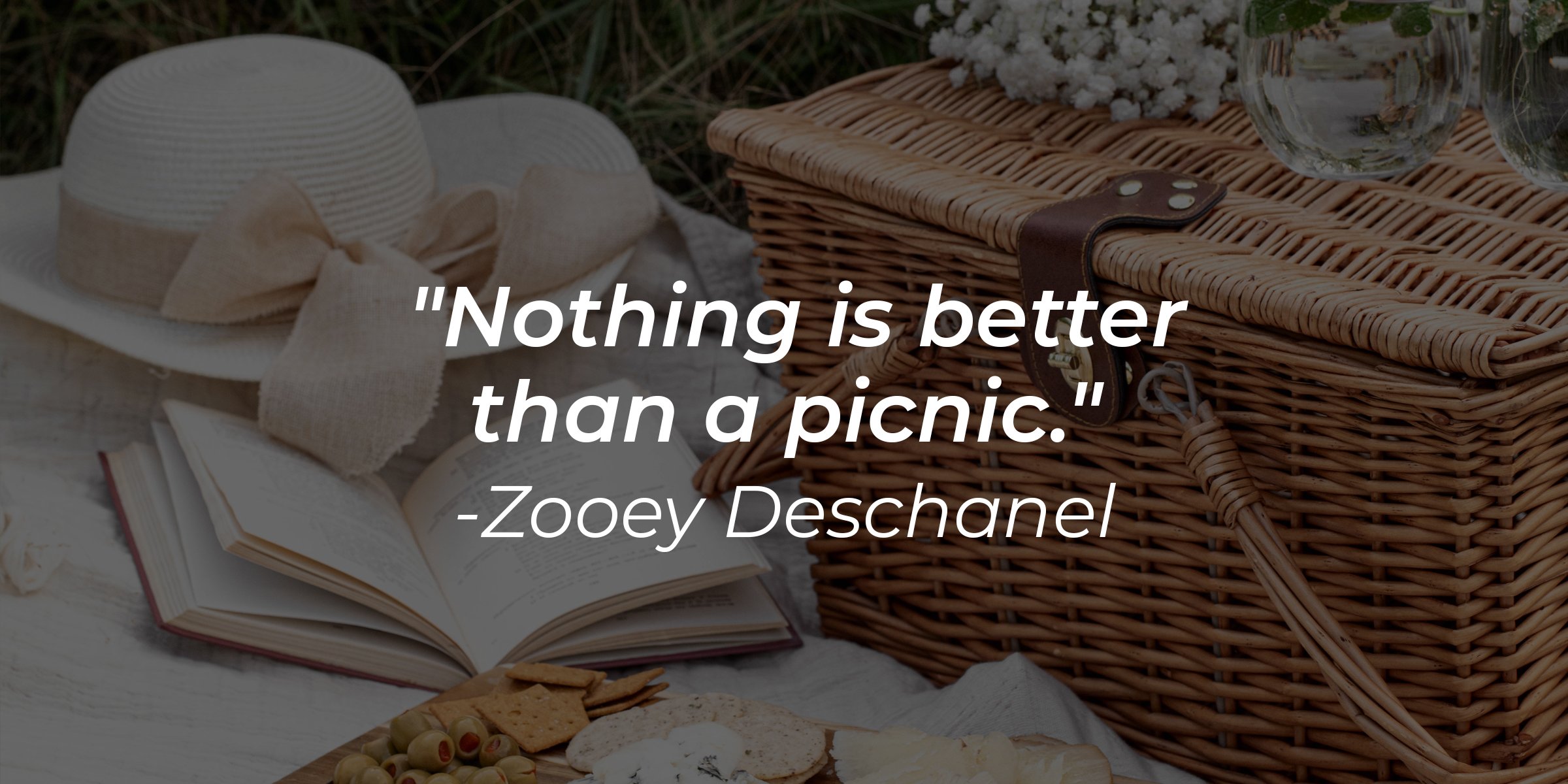 Source: Unsplash | Picnic items with the quote: "Nothing is better than a picnic."