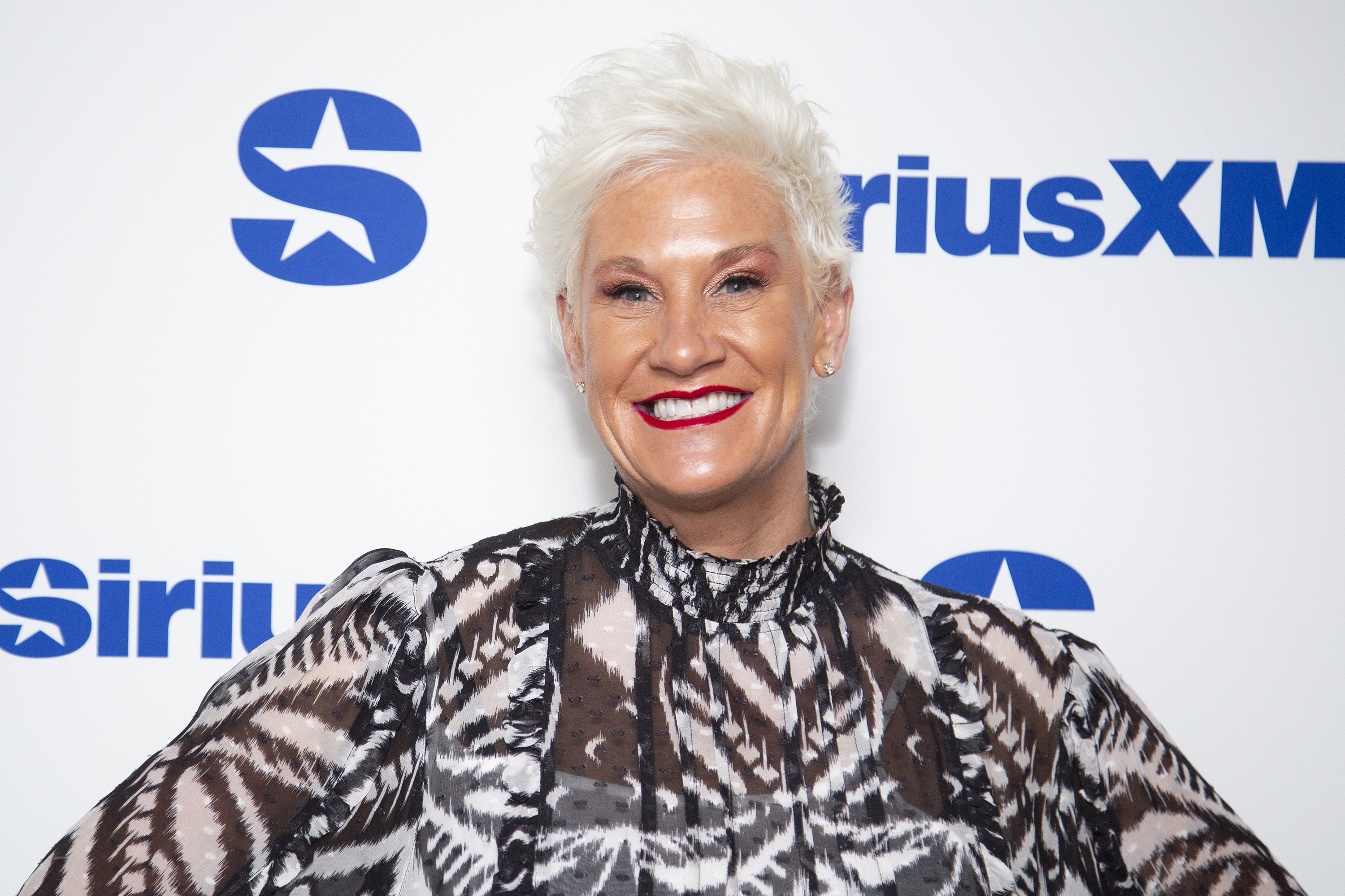 Anne Burrell visits SiriusXM Studios on October 16, 2024 in New York City. | Source: Getty Images