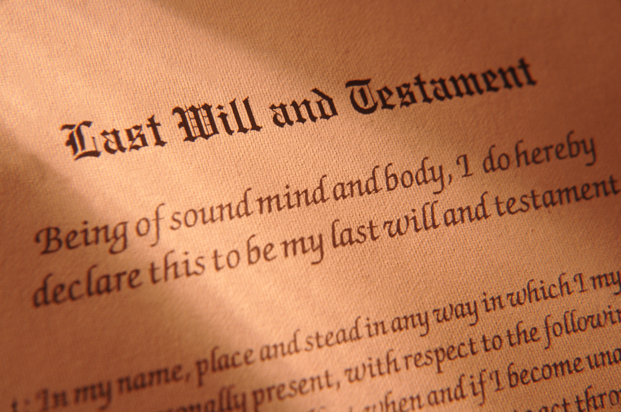 The last will and testament | Getty Images