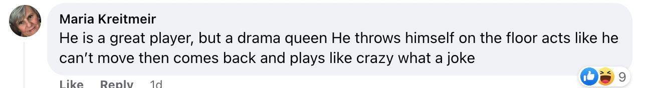 Comments about Novak Djokovic | Facebook.com/Daily Mail