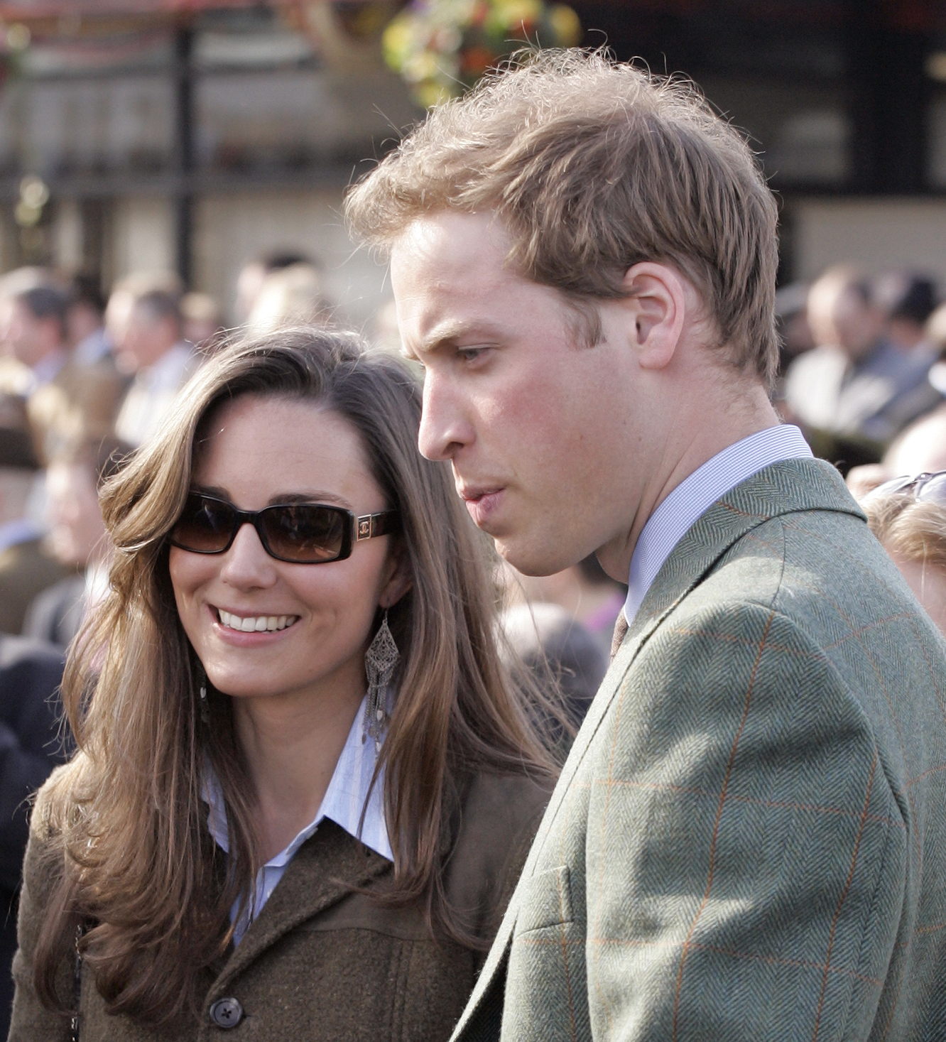 Princess Catherine and Prince William at the Cheltenham Horse Racing Festival in England on March 13, 2007