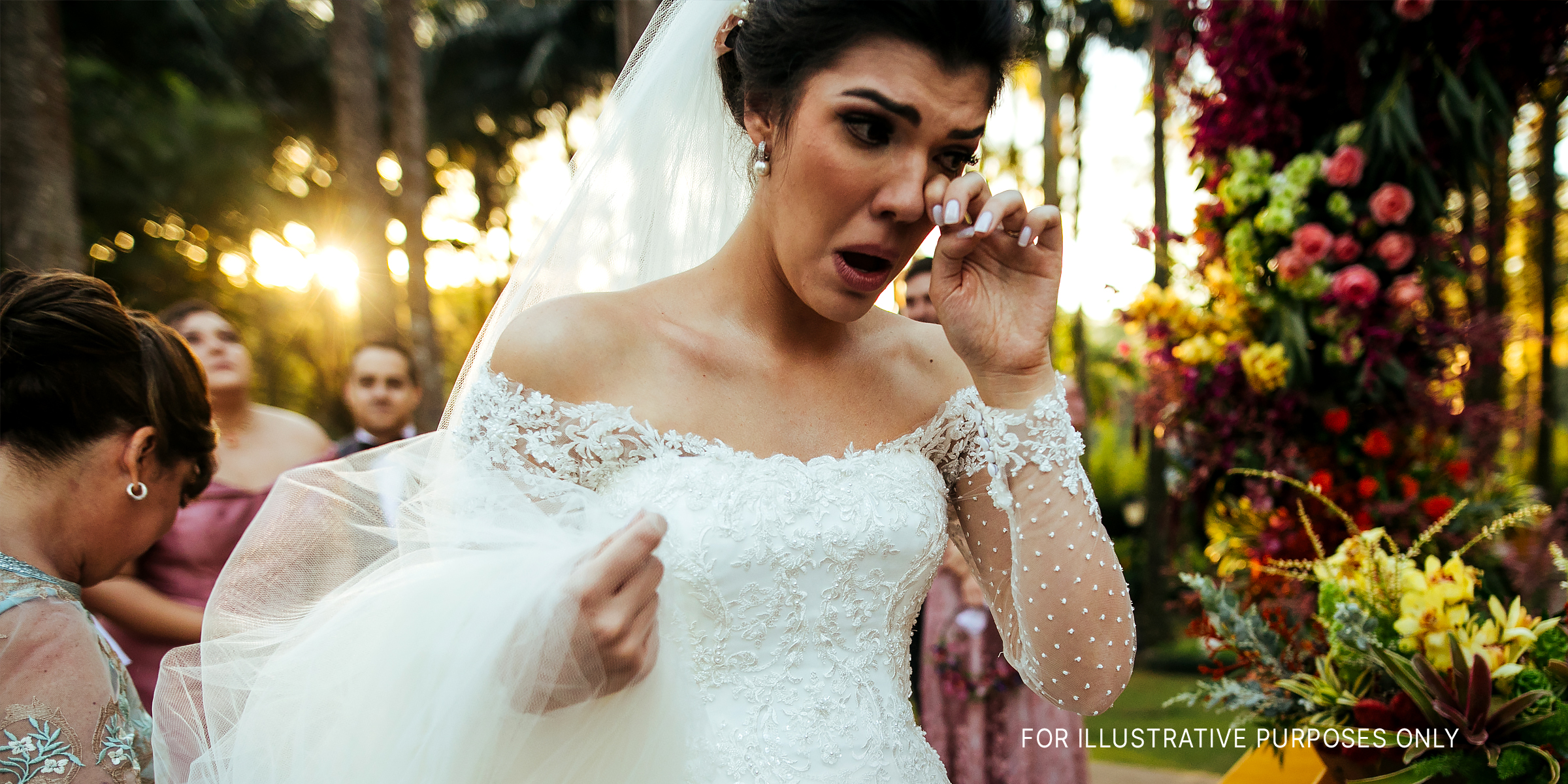 A crying bride at the altar | Source: Getty Images
