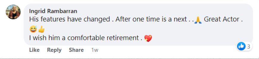 A fan's comment on a Facebook group picture of Richard Dean Anderson at age 73 in Malibu on May 20, 2023 | Source: Facebook/Chile of the 80's & 90's
