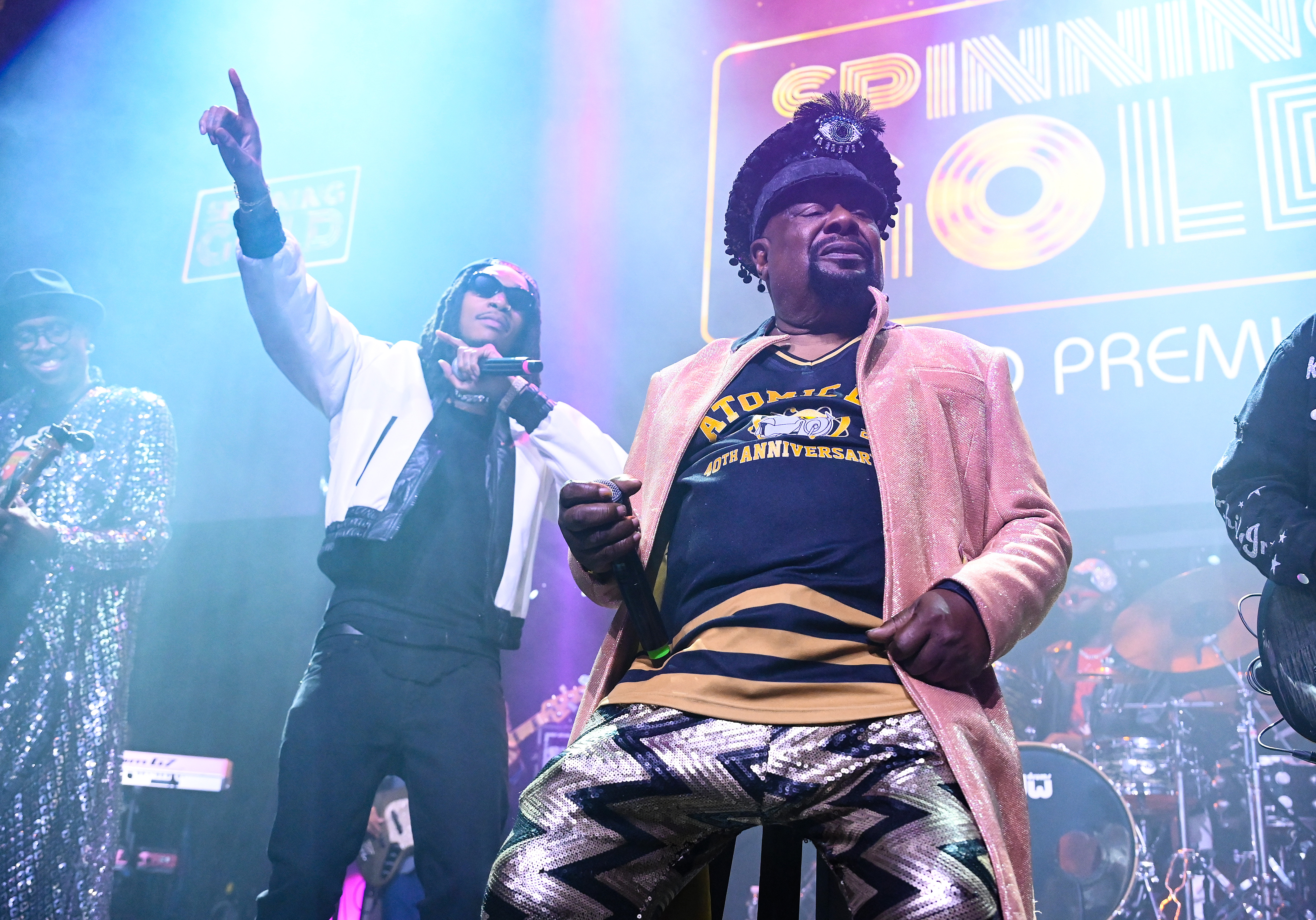 Wiz Khalifa and George Clinton at the concert celebrating the premiere of "Spinning Gold" on March 29, 2023, in Los Angeles, California. | Source: Getty Images