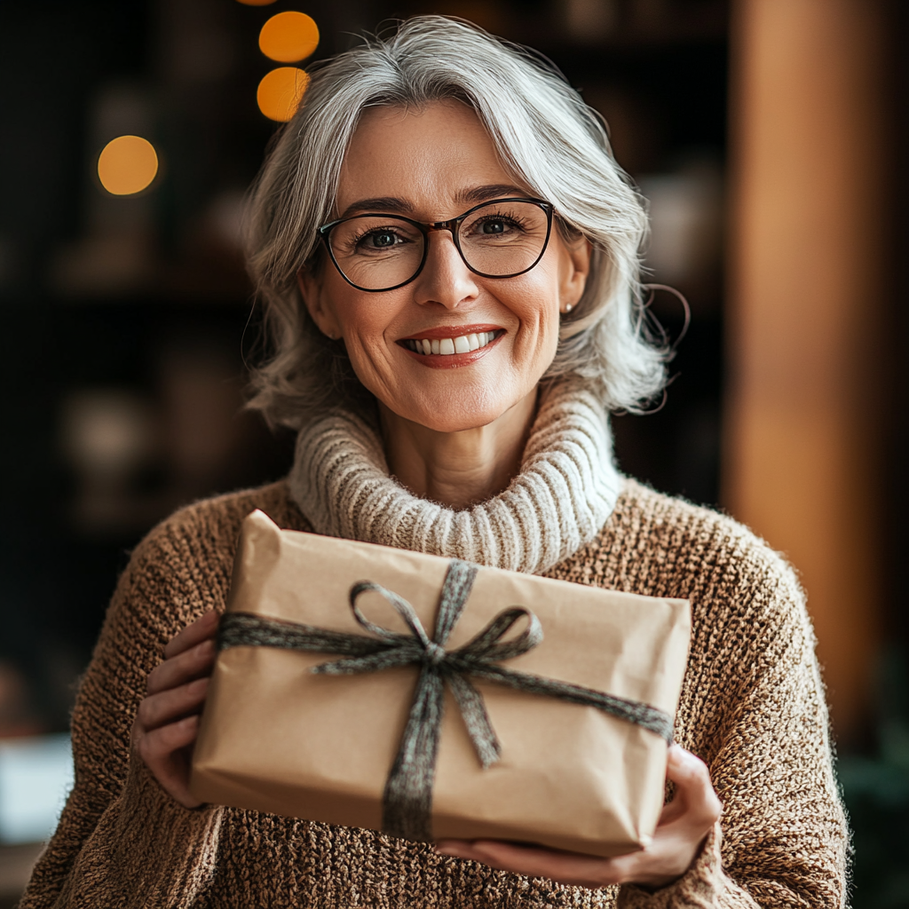 Mother-in-law offering a gift | Source: Midjourney