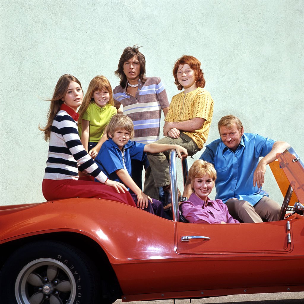 Die Besetzung von "The Partridge Family", darunter Susan Dey und David Cassidy, im Mai 1972. | Quelle: Getty Images