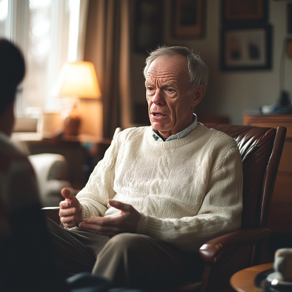 A man pleading with someone | Source: Midjourney