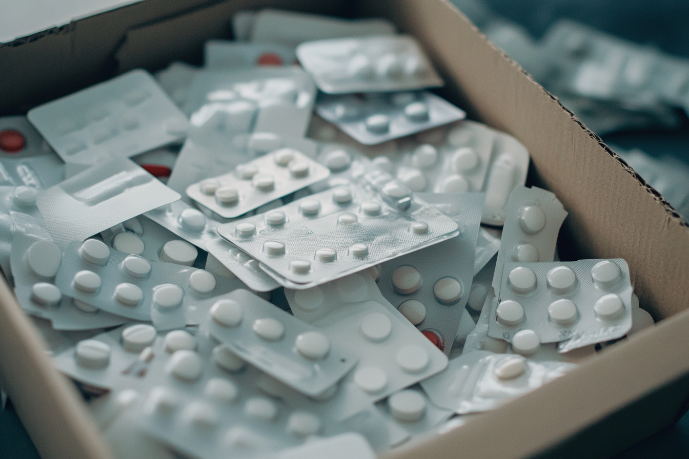 A box of medicines | Source: Midjourney