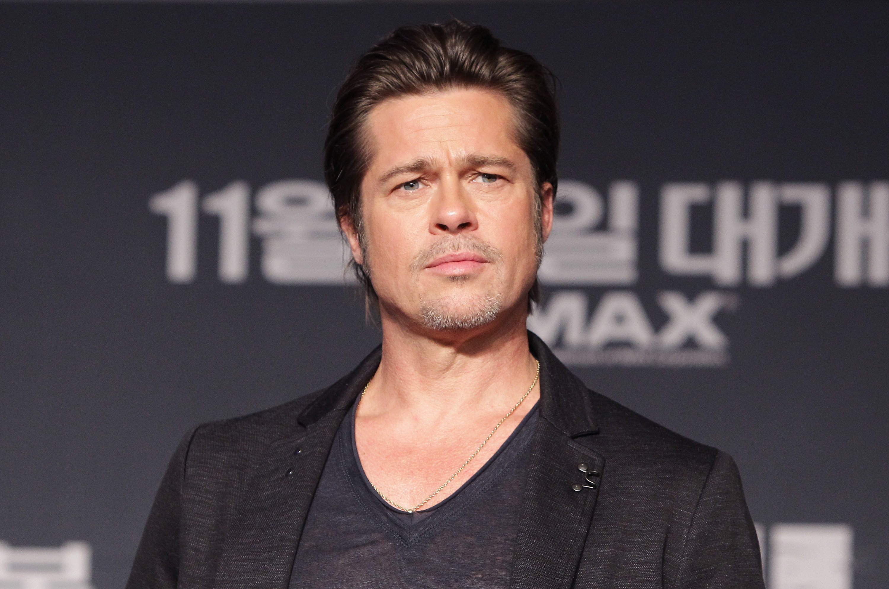 Brad Pitt during a 2014 press conference in South Korea. | Photo: Getty Images