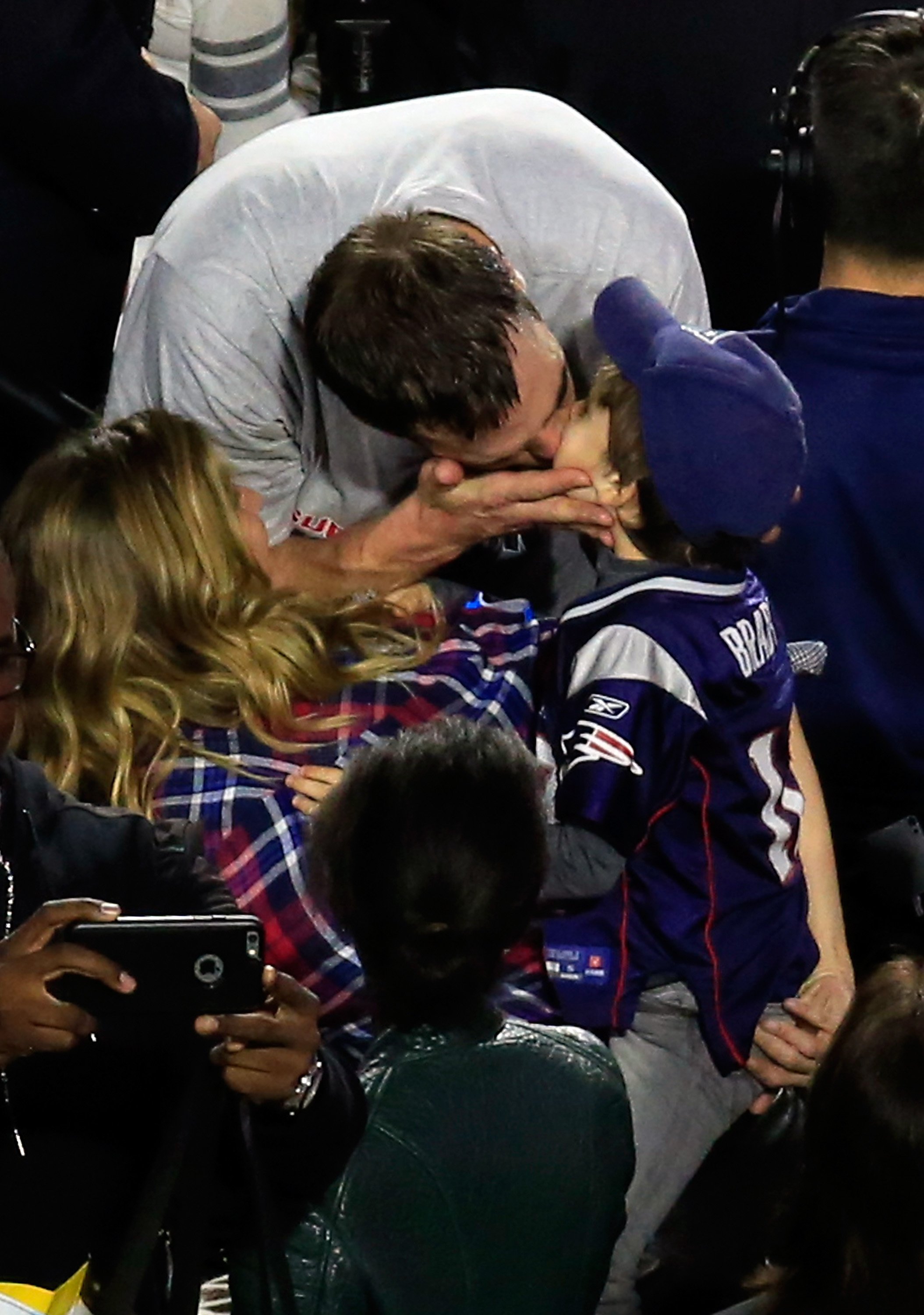 Tom Brady and his children Benjamin and Vivian Lake | Photo: Getty Images