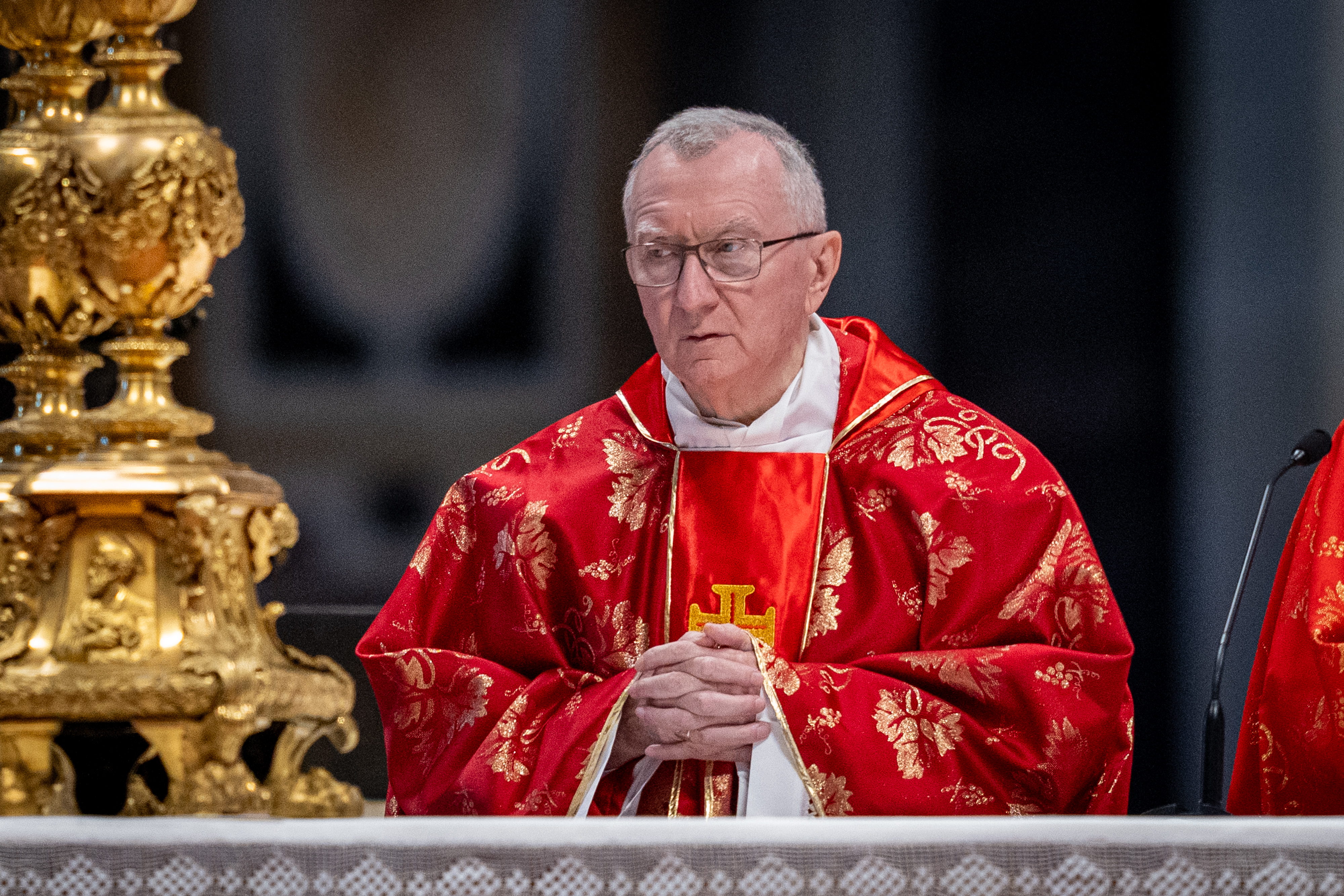 Cardinal Pietro Parolin at the "Pro Eligendo Romano Pontfice" final Mass on May 7, 2025 | Source: Getty Images