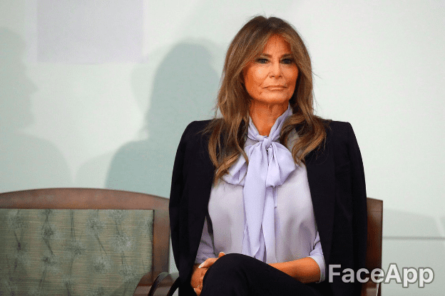 Melania Trump | Source : GettyImages / FaceApp