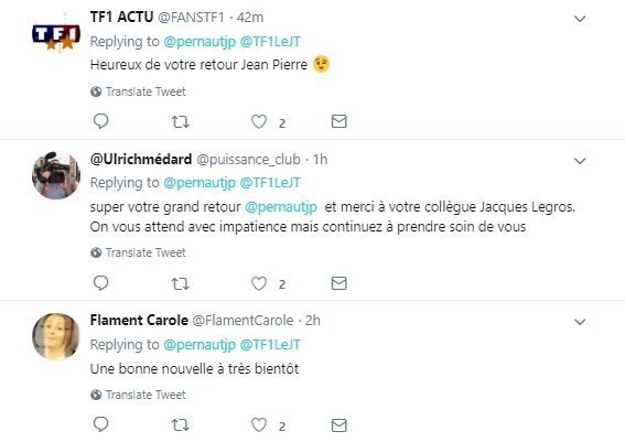 Source : Twitter/Jean-Pierre Pernaut Source : Twitter/Jean-Pierre Pernaut