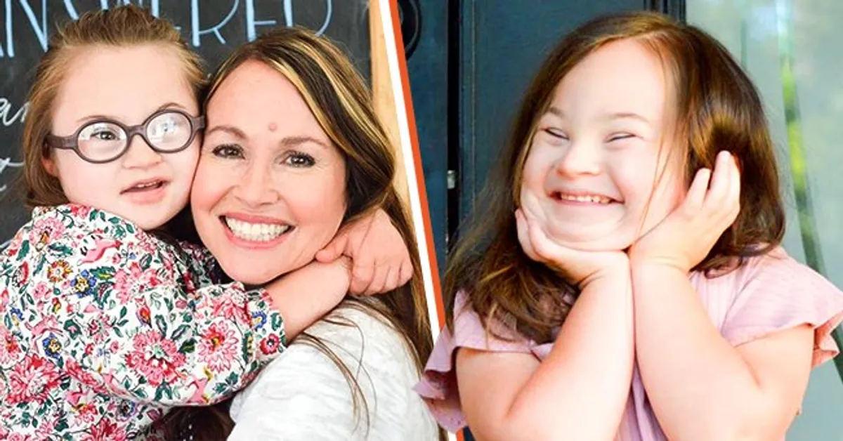 Photo of a mother with her daughter with Down syndrome.  |  Photo: facebook.com/courtney.w.baker