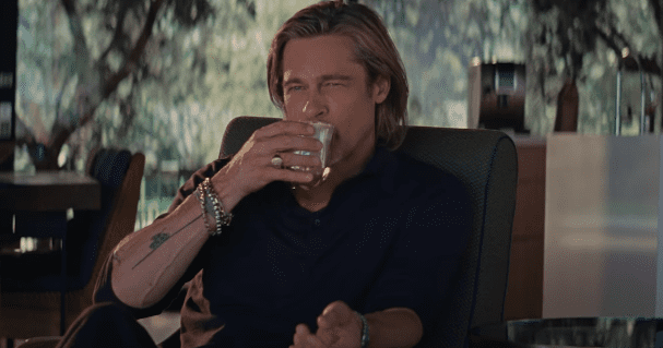 Brad Pitt enjoying a home-brewed coffee in the new De'Longhi "Perfetto" campaign | Photo: Youtube.com/De'Longhi Global