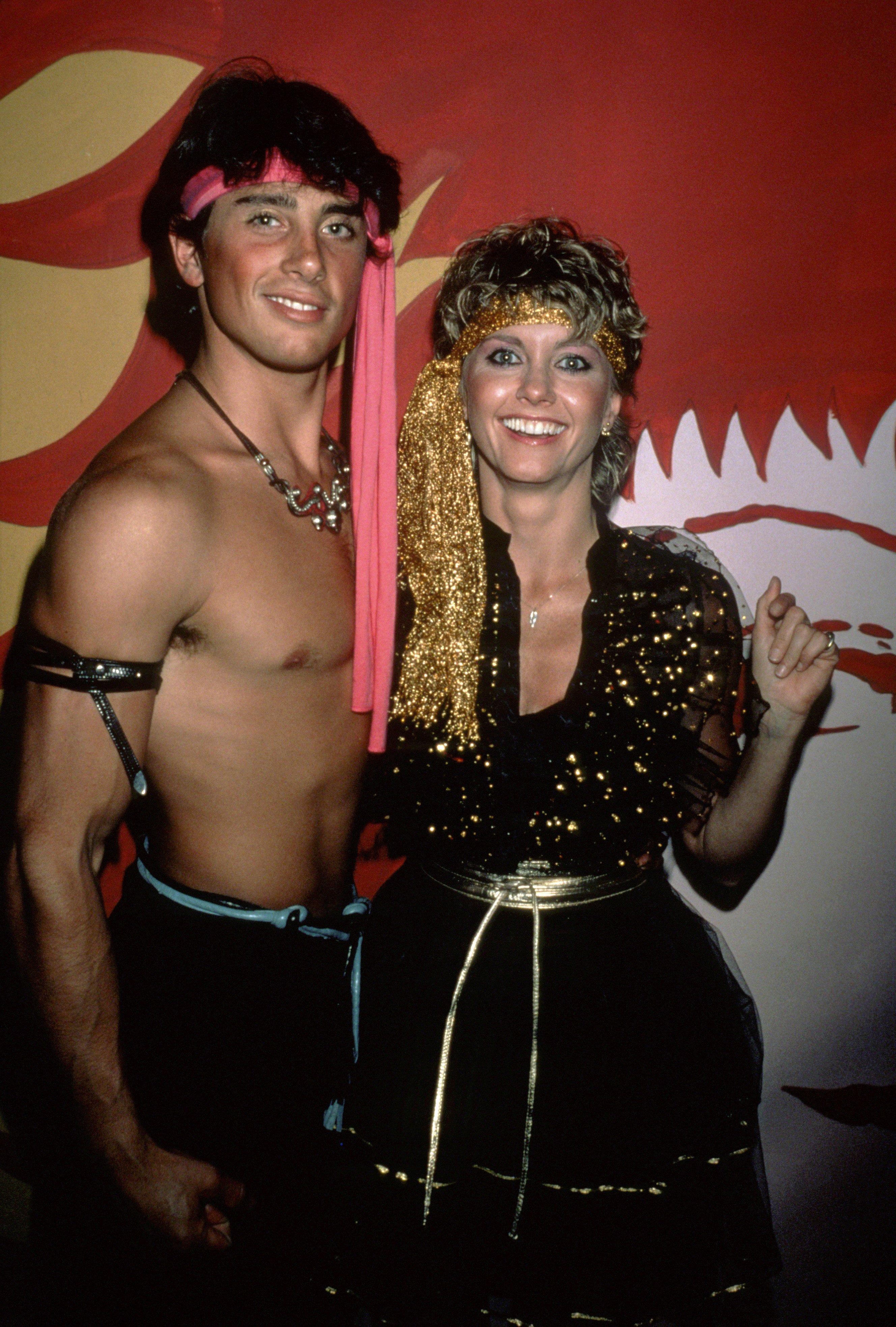 Olivia Newton-John and Matt Lattanzi around 1984 in New York |  Source: Getty Images