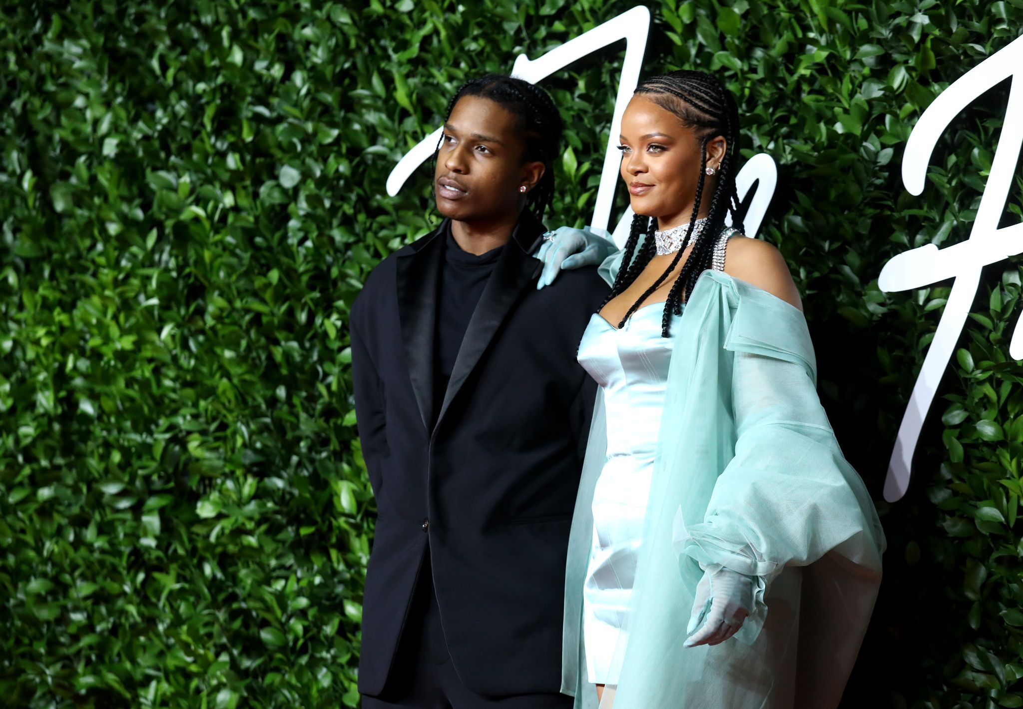 Rihanna and A$AP Rocky arrive at The Fashion Awards in 2019 in London, England. | Photo: Getty Images