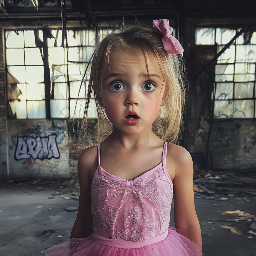 A shocked little girl | Source: Midjourney