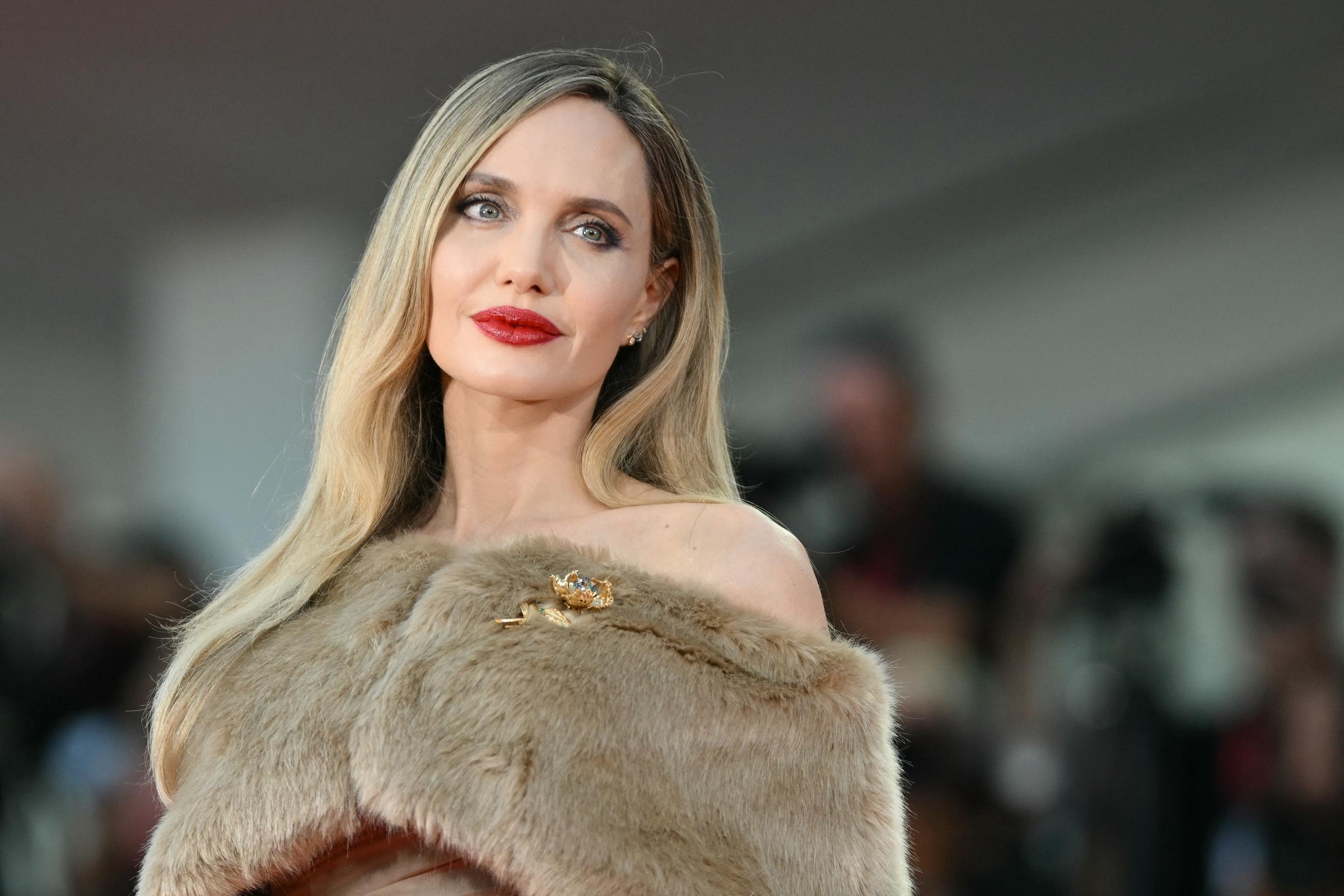 Angelina Jolie attends the red carpet of the movie "Maria" on August 29, 2024, in Venice, Italy. | Source: Getty Images