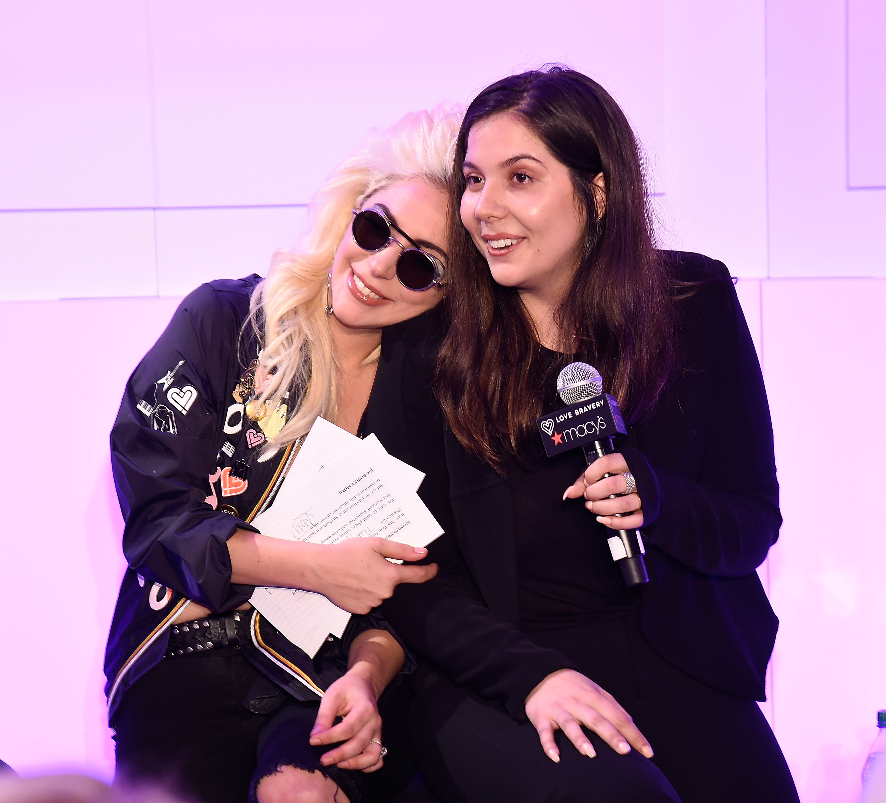 Lady Gaga and Natali Germanotta speak to customers who made a lovebravery qualifying purchase at the launch of "Bravery" by Lady Gaga and Elton John at Macy's Herald Square on May 4, 2016, in New York City | Source: Getty Images