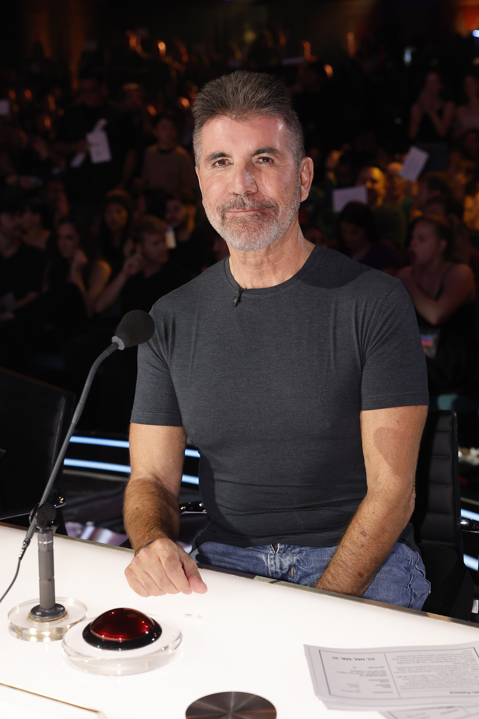 Simon Cowell films the final episode of "America's Got Talent" Season 20 on 23 September 2025. | Source: Getty Images